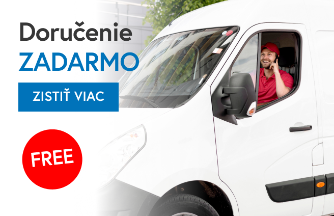 U nás môžete získať doručenie zadarmo.