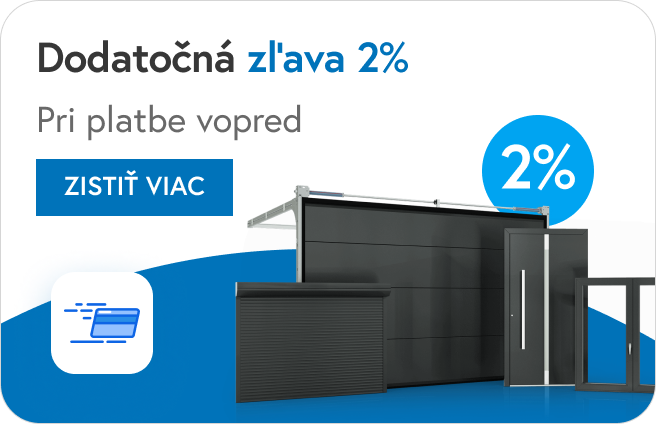 Zaolaťte vopred a získajte tak dodatočnú zľavu na objednávku.